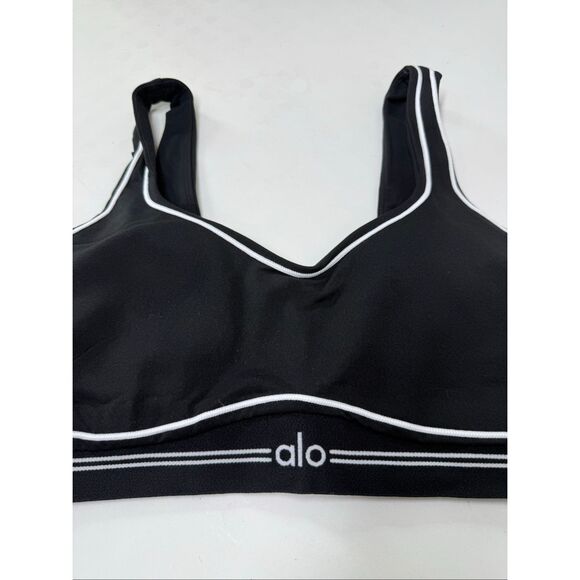 Alo Yoga Airbrush Heart Throb Bra Black/ White  EUC - Picture 4 of 6